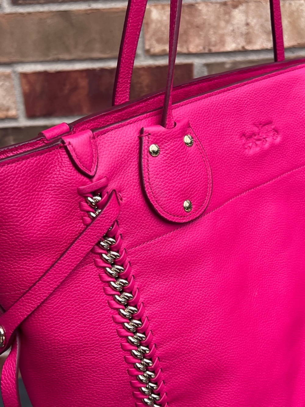 RARE COACH “Pink Ruby” Tatum Shoulder Tote - Picture 15 of 15